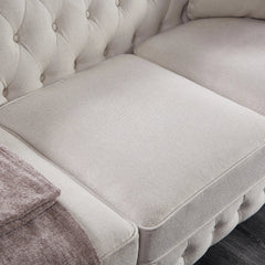 Bellemave® 88.5" Chesterfield Sofa Linen Fabric - Bellemave