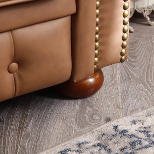 Bellemave® 88.5" Classic Chesterfield Sofa Faux Leather - Bellemave