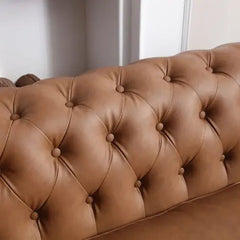 Bellemave® 88.5" Classic Chesterfield Sofa Faux Leather - Bellemave