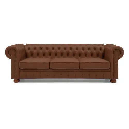 Bellemave® 88.5" Classic Chesterfield Sofa Faux Leather - Bellemave