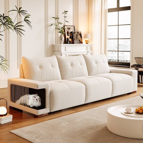 Bellemave® 89" Modern Cat Nest Sofa,Comfy Couch with Waterproof and Cat Scratch Resistant Fabric - Bellemave
