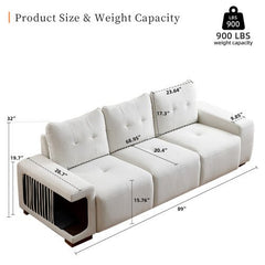 Bellemave® 89" Modern Cat Nest Sofa,Comfy Couch with Waterproof and Cat Scratch Resistant Fabric - Bellemave