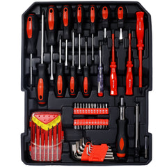 Bellemave® 899pcs Home Repair Tool Set Kit for Men, Toolbox Storage Case with 4 Drawers, General Household Tool Kit with Rolling Tool Box, Tool Set Kit - Bellemave