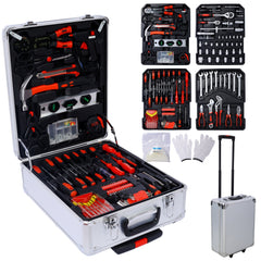 Bellemave® 899pcs Home Repair Tool Set Kit for Men, Toolbox Storage Case with 4 Drawers, General Household Tool Kit with Rolling Tool Box, Tool Set Kit - Bellemave