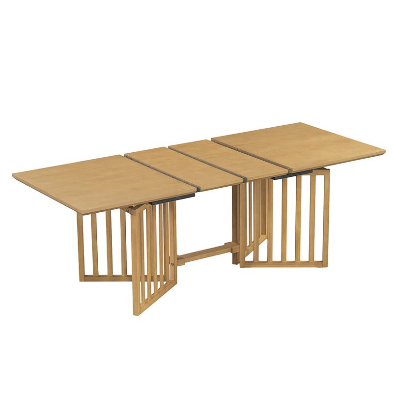 Bellemave® 9 - Piece Farmhouse 83.9" Extendable Dining Table Set with 2 12 - inch Removable Leaves and 8 Upholstered Dining Chairs - Bellemave