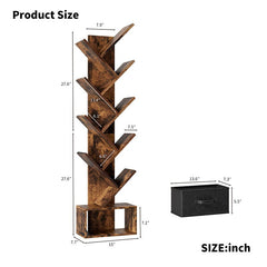 Bellemave® 9 Tier Tree Bookshelf with Drawer - Bellemave
