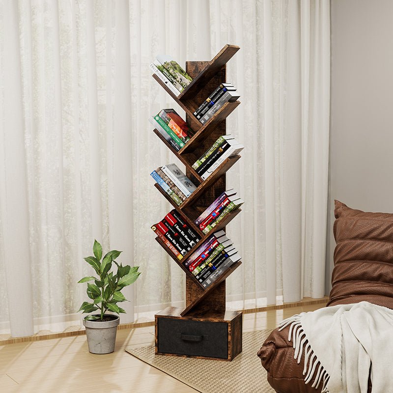 Bellemave® 9 Tier Tree Bookshelf with Drawer - Bellemave