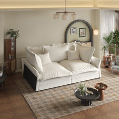 Bellemave® 90.55" Modern Comfy Upholstered Sofa Cloud Couch with Multiple Large Soft Pillows,Convertible Deep Seat Chaise Longue - Bellemave