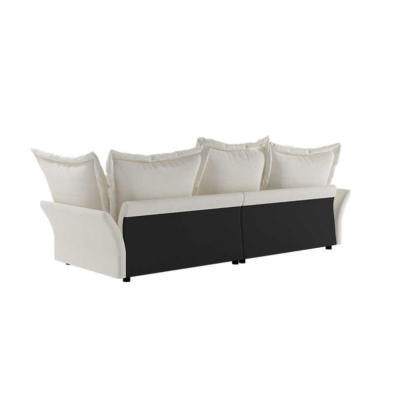 Bellemave® 90.55" Modern Comfy Upholstered Sofa Cloud Couch with Multiple Large Soft Pillows,Convertible Deep Seat Chaise Longue - Bellemave
