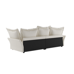 Bellemave® 90.55" Modern Comfy Upholstered Sofa Cloud Couch with Multiple Large Soft Pillows,Convertible Deep Seat Chaise Longue - Bellemave