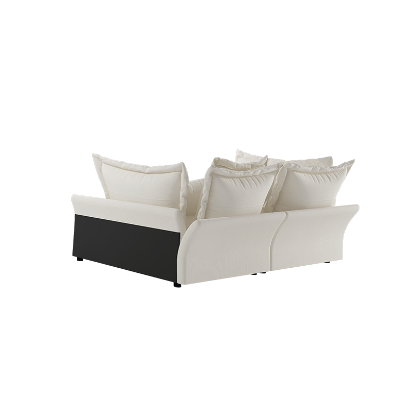 Bellemave® 90.55" Modern Comfy Upholstered Sofa Cloud Couch with Multiple Large Soft Pillows,Convertible Deep Seat Chaise Longue - Bellemave
