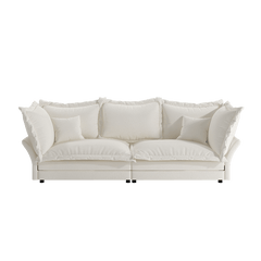 Bellemave® 90.55" Modern Comfy Upholstered Sofa Cloud Couch with Multiple Large Soft Pillows,Convertible Deep Seat Chaise Longue - Bellemave