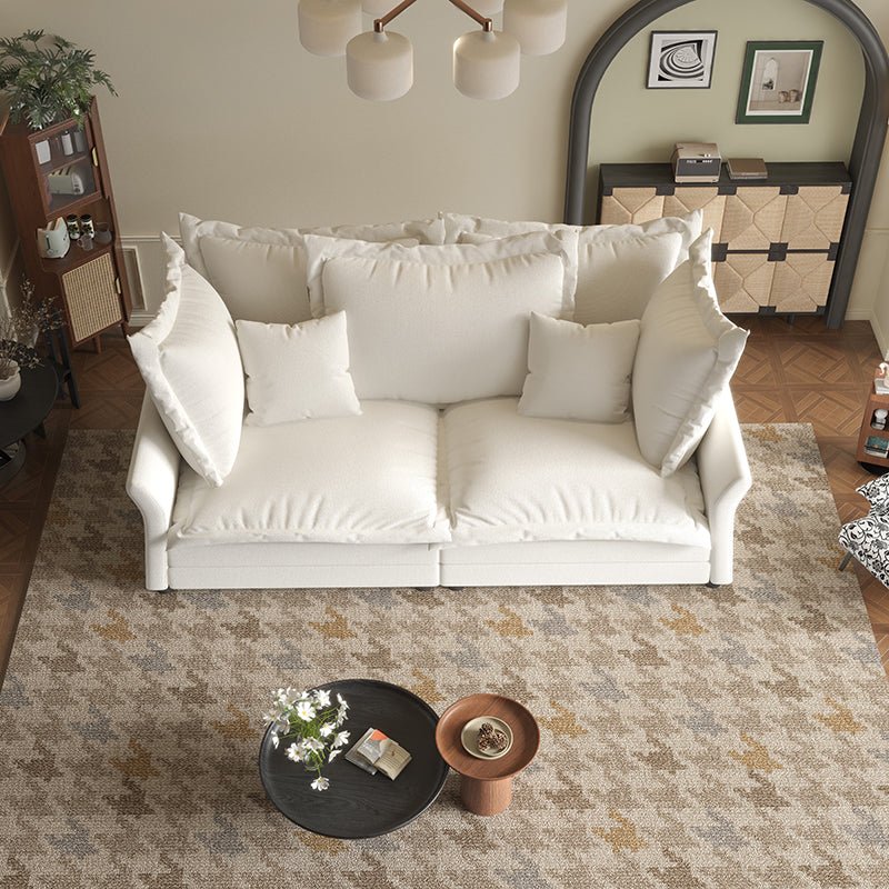 Bellemave® 90.55" Modern Comfy Upholstered Sofa Cloud Couch with Multiple Large Soft Pillows,Convertible Deep Seat Chaise Longue - Bellemave