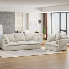 Bellemave® 94" Modern 3+1 Seater Sectional Cloud Sofa with 2 Armrest Pillows - Bellemave