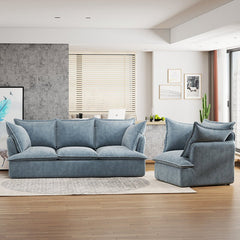 Bellemave® 94" Modern 3+1 Seater Sectional Cloud Sofa with 2 Armrest Pillows - Bellemave