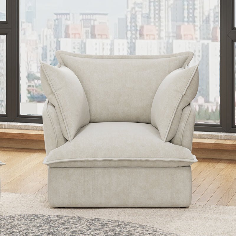Bellemave® 94" Modern 3+1 Seater Sectional Cloud Sofa with 2 Armrest Pillows - Bellemave