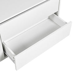 Bellemave® 94.4" Modern TV Stand with Fluted Glass Door and LED Light, Sliding Door & 2 Drawers - Bellemave