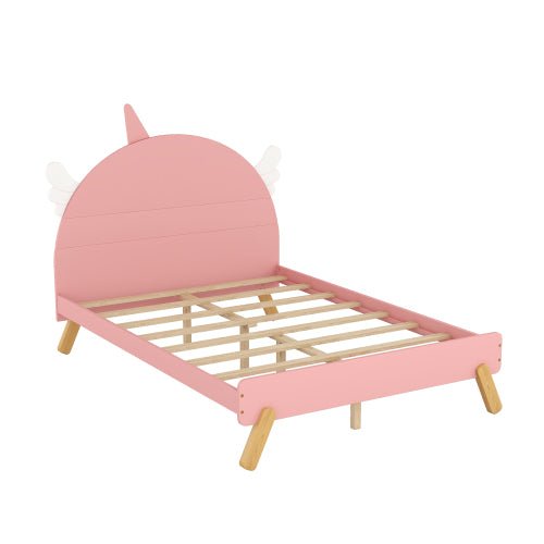 Bellemave A series——Wooden Cute Bed With Unicorn Shape Headboard - Bellemave