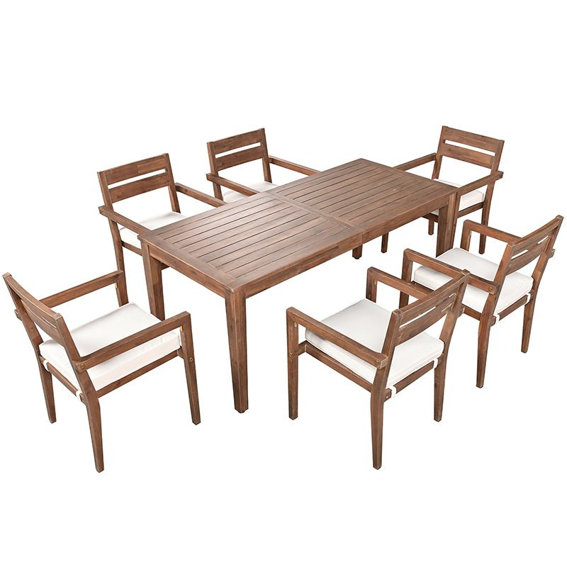 Bellemave® Acacia Wood Outdoor Dining Table And Chairs Suitable - Bellemave