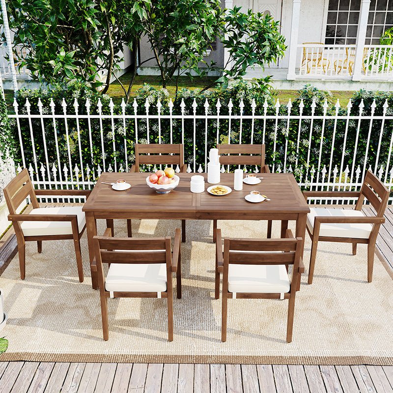 Bellemave® Acacia Wood Outdoor Dining Table And Chairs Suitable - Bellemave