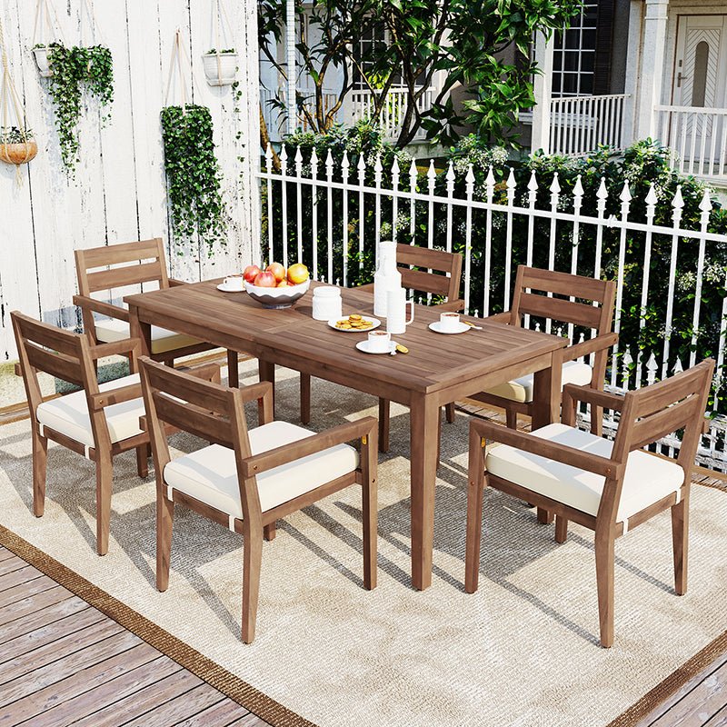 Bellemave® Acacia Wood Outdoor Dining Table And Chairs Suitable - Bellemave