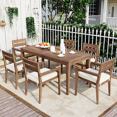 Bellemave® Acacia Wood Outdoor Dining Table And Chairs Suitable - Bellemave
