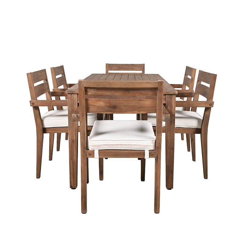 Bellemave® Acacia Wood Outdoor Dining Table And Chairs Suitable - Bellemave