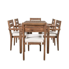 Bellemave® Acacia Wood Outdoor Dining Table And Chairs Suitable - Bellemave