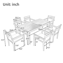 Bellemave® Acacia Wood Outdoor Dining Table And Chairs Suitable - Bellemave
