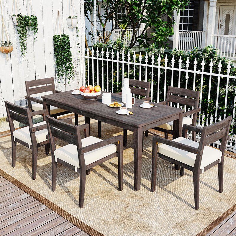 Bellemave® Acacia Wood Outdoor Dining Table And Chairs Suitable - Bellemave