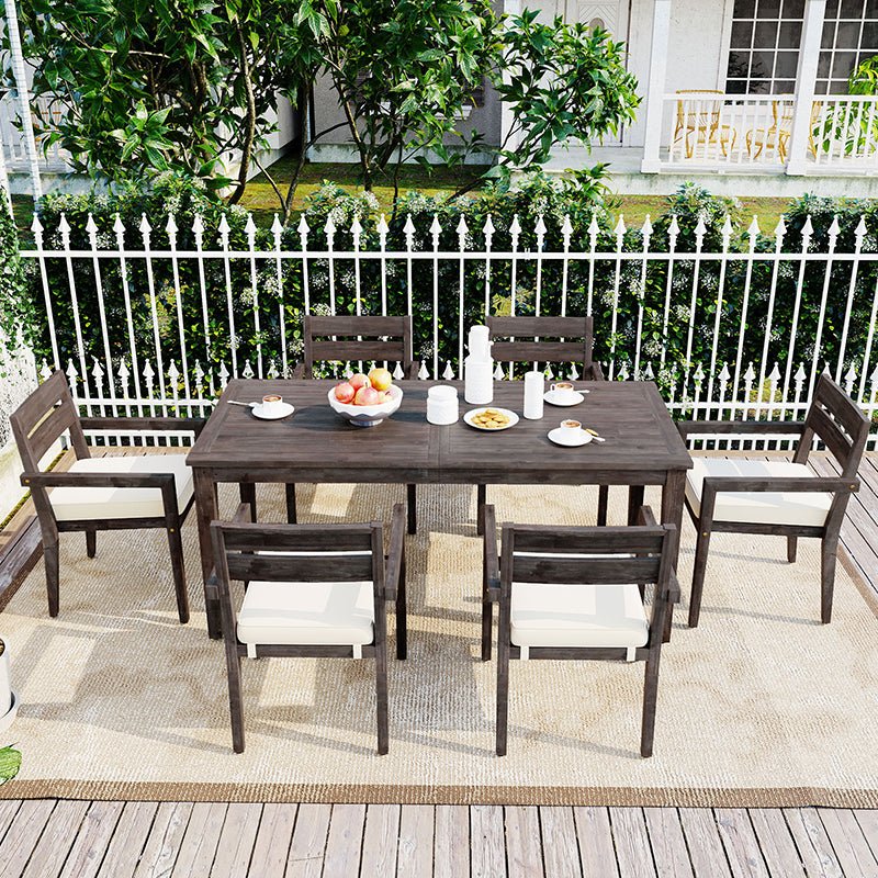 Bellemave® Acacia Wood Outdoor Dining Table And Chairs Suitable - Bellemave