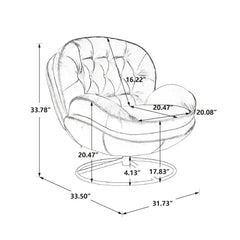 Bellemave® Accent chair TV Chair Living room Chair with Ottoman - Bellemave