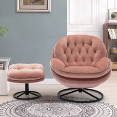 Bellemave® Accent chair TV Chair Living room Chair with Ottoman - Bellemave