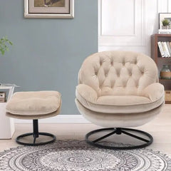 Bellemave® Accent chair TV Chair Living room Chair with Ottoman - Bellemave