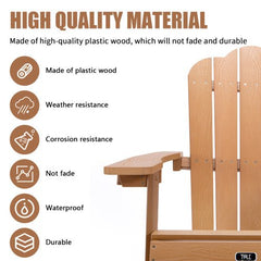 Bellemave® Adirondack Chair with Cup Holder All - Weather and Fade - Resistant Plastic Wood - Bellemave