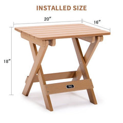 Bellemave® Adirondack Portable Folding Side Table All - Weather and Fade - Resistant Plastic Wood - Bellemave