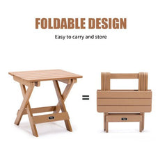 Bellemave® Adirondack Portable Folding Side Table All - Weather and Fade - Resistant Plastic Wood - Bellemave