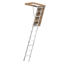 Bellemave® Aluminum Attic Ladder Pull Down System, Drop Down Ladder Stairs for Attic Access - Bellemave