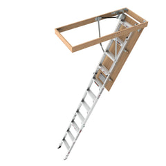 Bellemave® Aluminum Attic Ladder Pull Down System, Drop Down Ladder Stairs for Attic Access - Bellemave