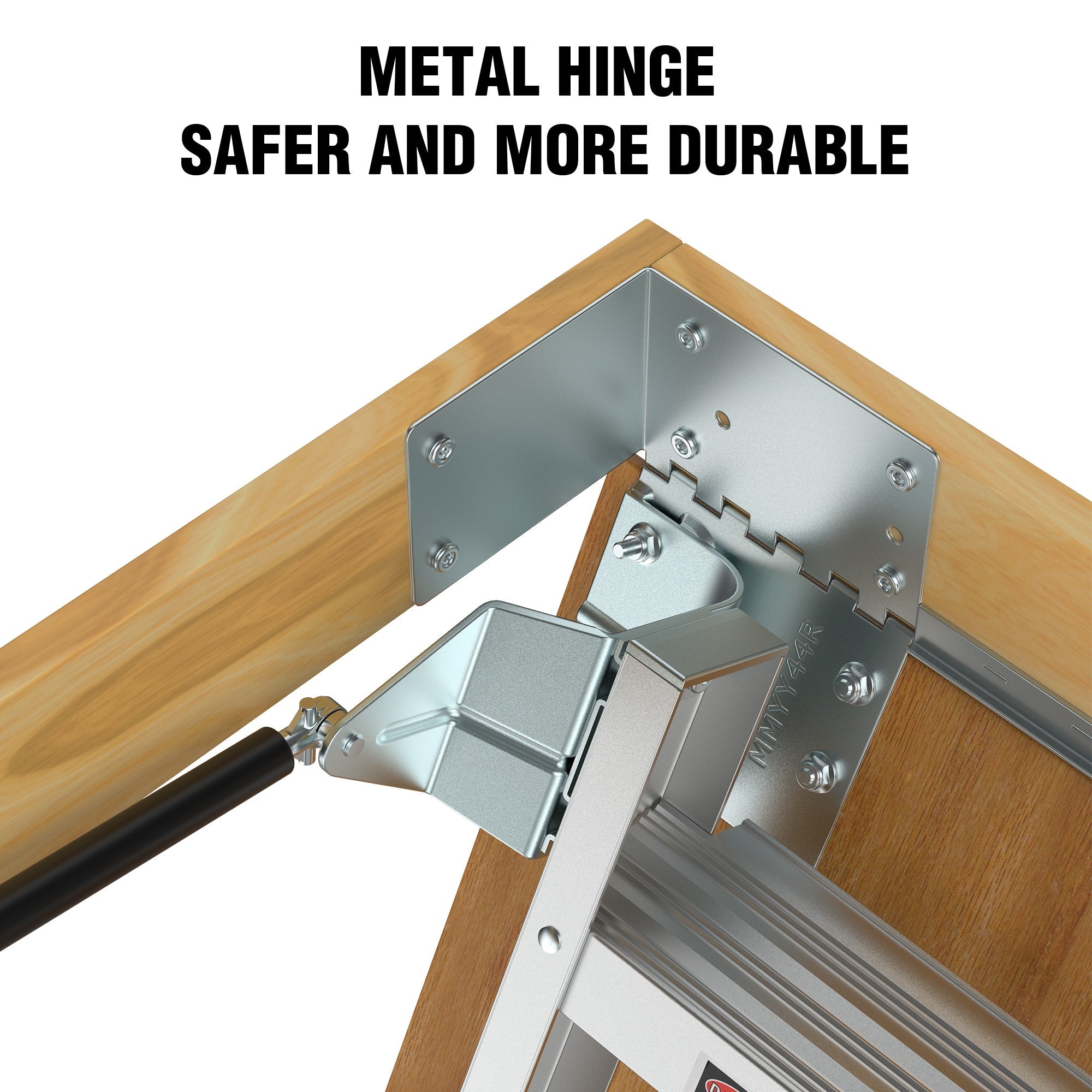 Bellemave® Aluminum Attic Ladder Pull Down System, Drop Down Ladder Stairs for Attic Access - Bellemave