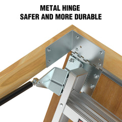 Bellemave® Aluminum Attic Ladder Pull Down System, Drop Down Ladder Stairs for Attic Access - Bellemave
