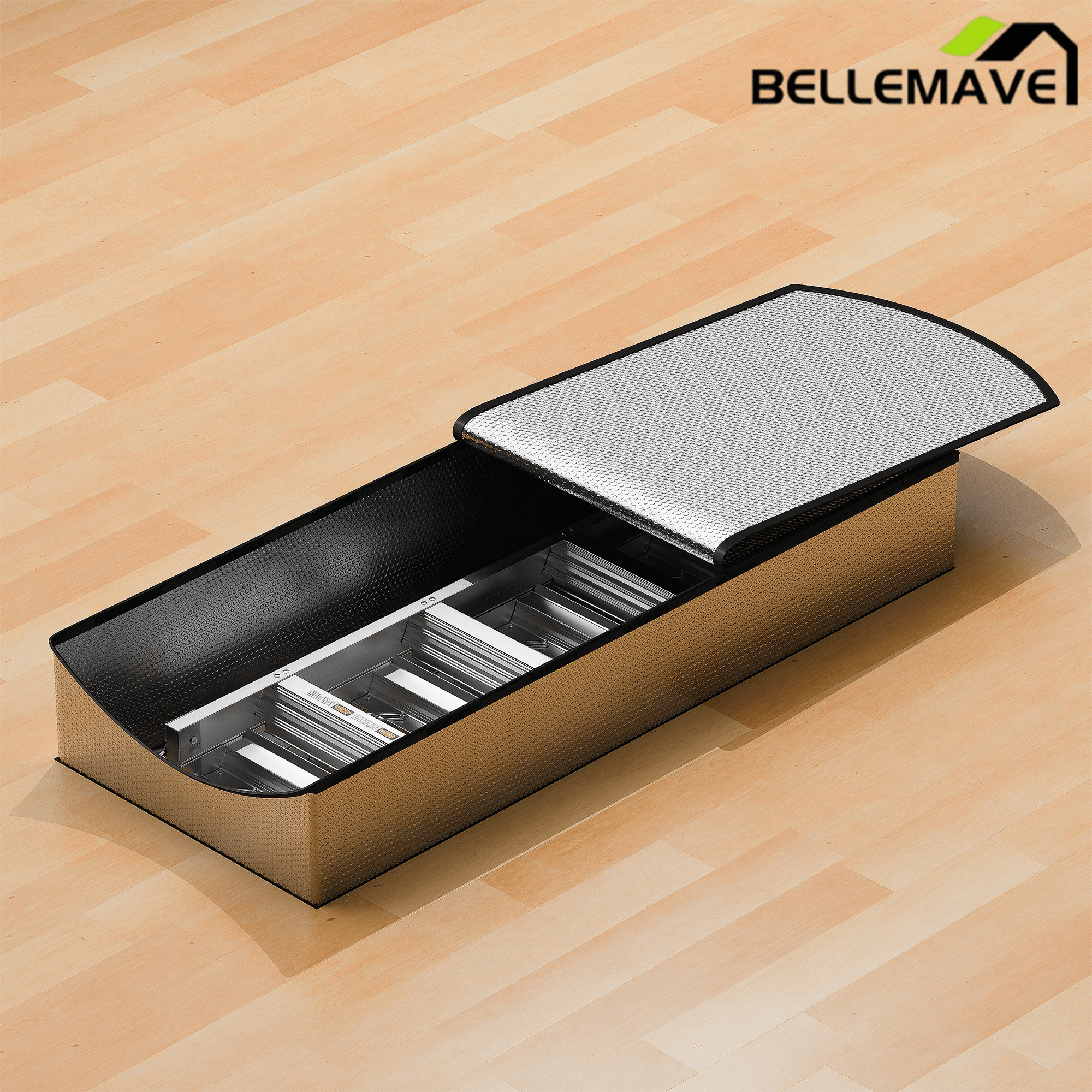 Bellemave® Aluminum Attic Ladder Pull Down System, Drop Down Ladder Stairs for Attic Access - Bellemave