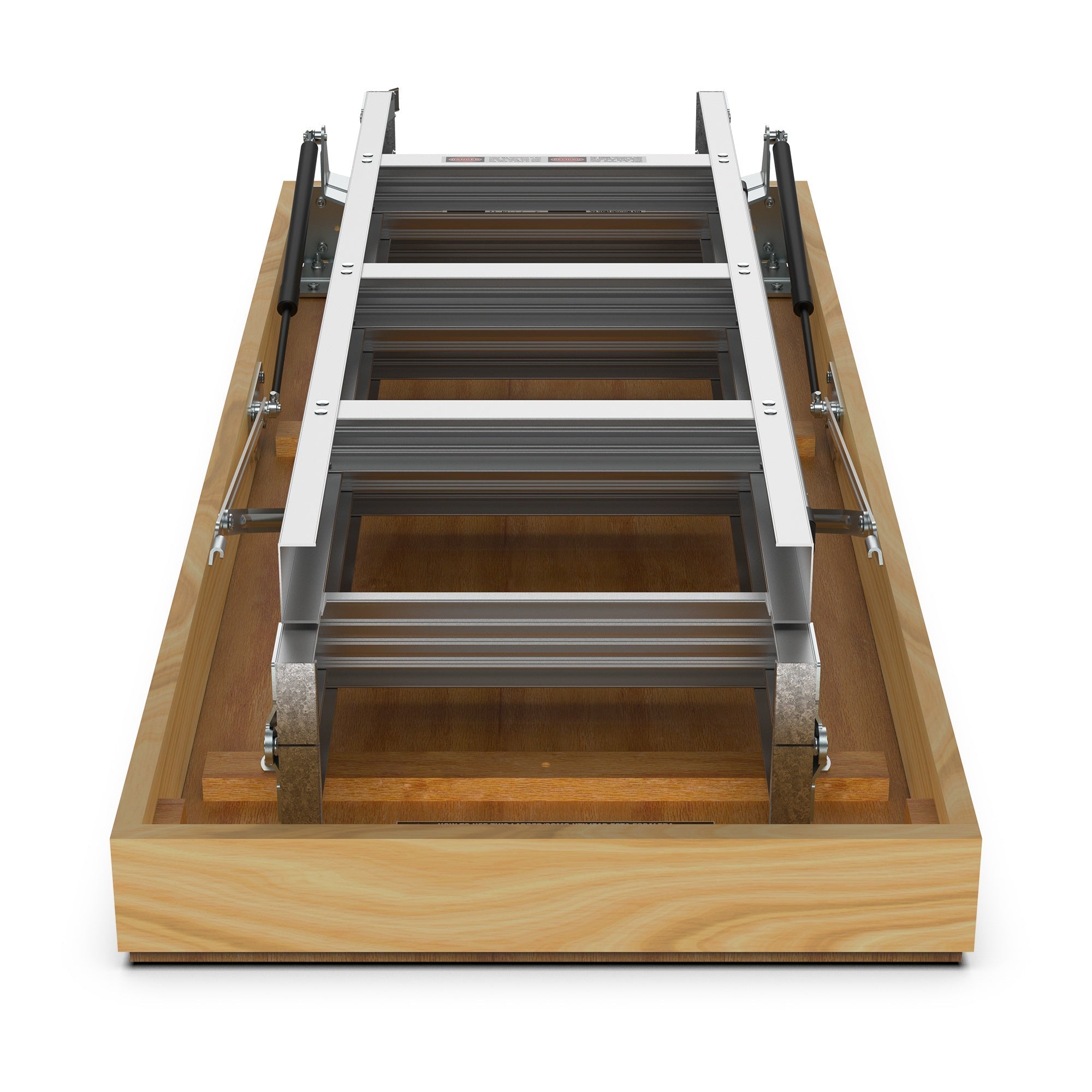 Bellemave® Aluminum Attic Ladder Pull Down System, Drop Down Ladder Stairs for Attic Access - Bellemave