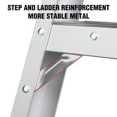 Bellemave® Aluminum Attic Ladder Pull Down System, Drop Down Ladder Stairs for Attic Access - Bellemave