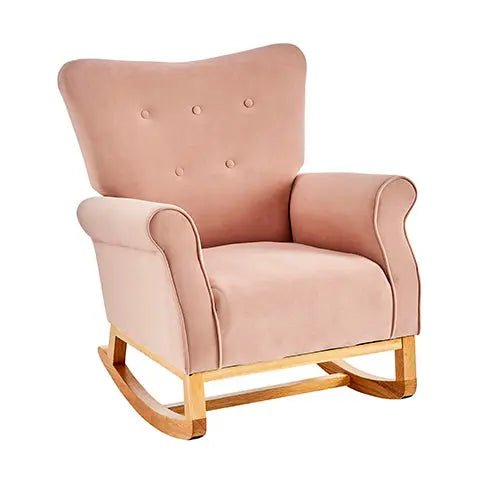 Bellemave® Baby Room High Back Rocking Nursery Chair with Comfortable Rocker Fabric Padded - Bellemave