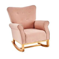 Bellemave® Baby Room High Back Rocking Nursery Chair with Comfortable Rocker Fabric Padded - Bellemave