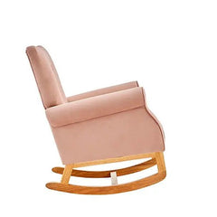 Bellemave® Baby Room High Back Rocking Nursery Chair with Comfortable Rocker Fabric Padded - Bellemave