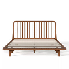 Bellemave® Bamboo Platform Bed Frame with Headboard, Slanted Slat Design and Support Slats - Bellemave