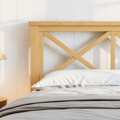 Bellemave® Bamboo Platform Bed with X - Shpaed Design Headboard, Mid - Century Modern Bed Frame with Wooden Solid Support Slats - Bellemave