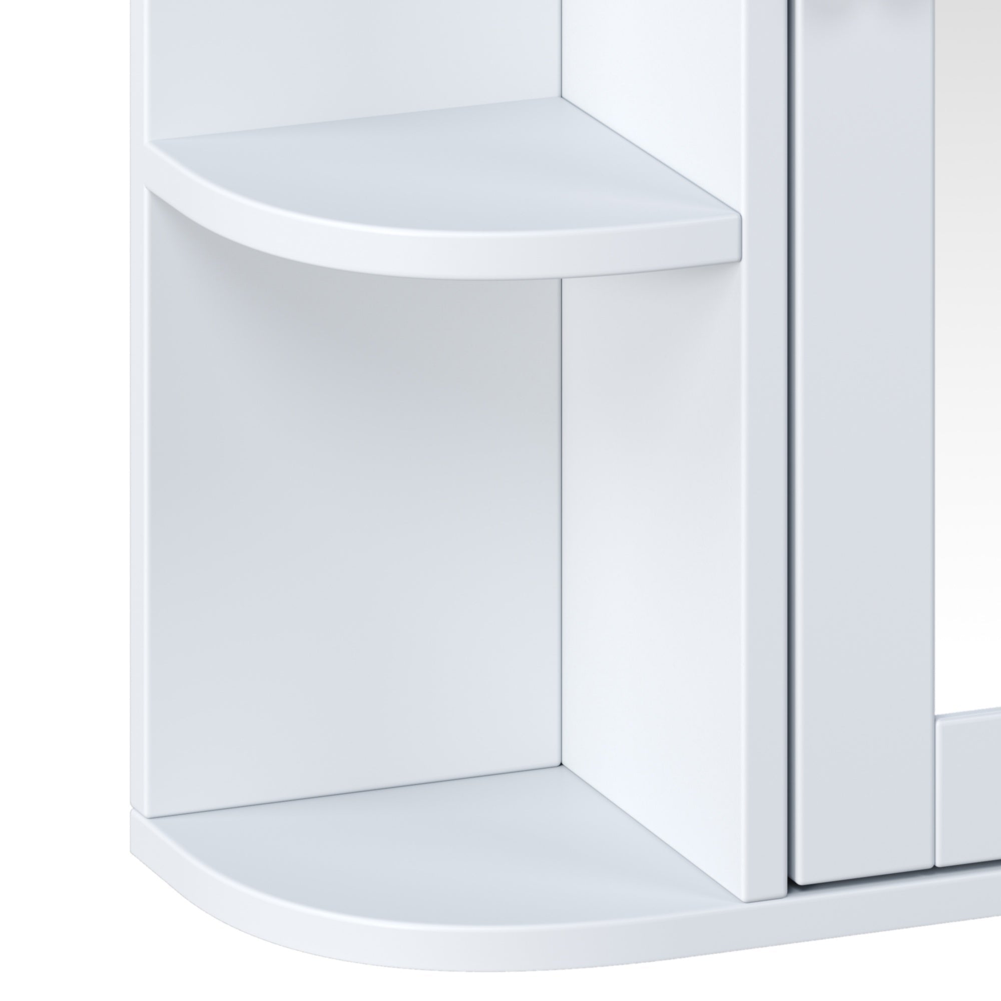 Bellemave® Bathroom Medicine Cabinet, Bathroom Mirror Cabinet Wall Mounted with 6 Adjustable Wood Shelves & Doors, Wall Cabinet with Mirror - Bellemave